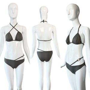 GUCCI by TOM FORD 1998 Vintage Grey Bikini Iconic Swim Bathing Suit 2 Piece